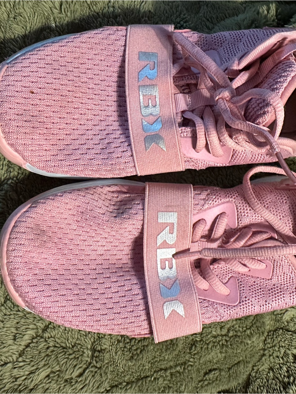RBX Girls' Pink Athletic Sneakers with Hook-and-Loop Strap - Picture 3 of 4